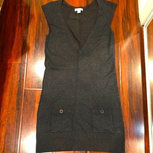 Forever 21 V Neck Grey Knit Dress Size M